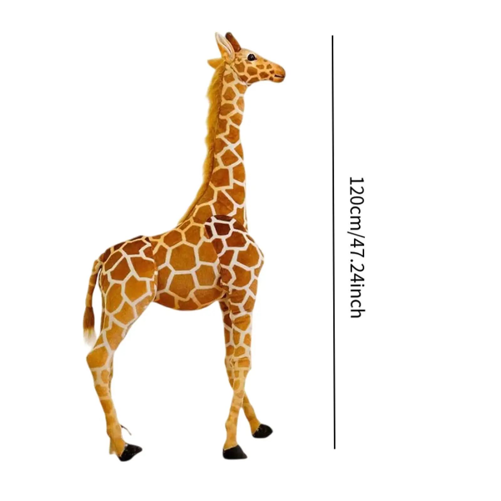 Animal de pelúcia girafa realista para crianças e adultos, ótimo para celebrações