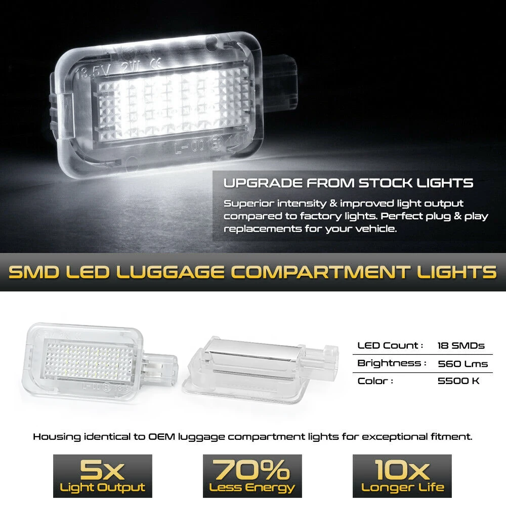 Luz Interior LED para maletero de coche, lámparas para Honda Civic Fit Jazz Accord City Insight HR CR V Acura MDX YL RDX TLX TSX