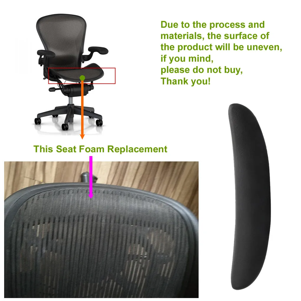 2pc Classic Aeron Chair Office Chaise Soft Mat Herman Miller Memory Cushion Seat Foam Replacement Parts Muebles Accessories image 4