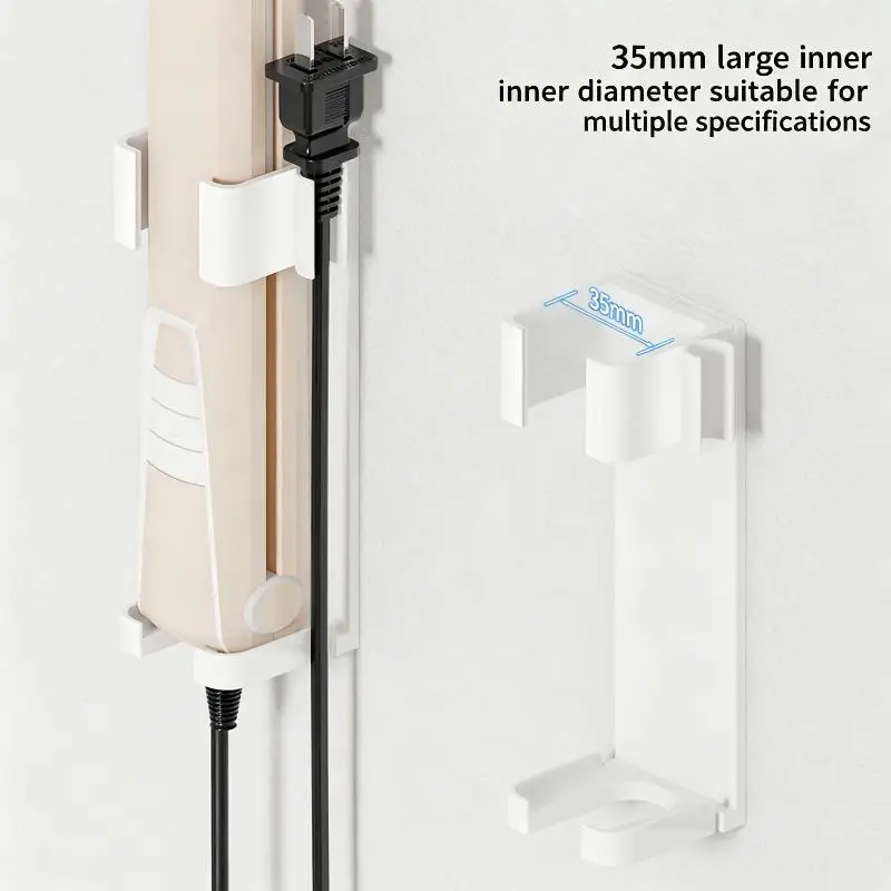 No Drill Wall Mount Hair Tool Holder For Straightener Curling Iron Bathroom Vanity Counter Storage Rack