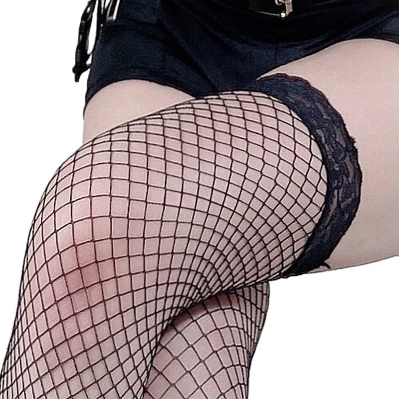 Halloween noir cuisse chaussettes maille Sexy femme de chambre étudiant Tube chaussettes genou haute enfants blanc femme de chambre Cosplay