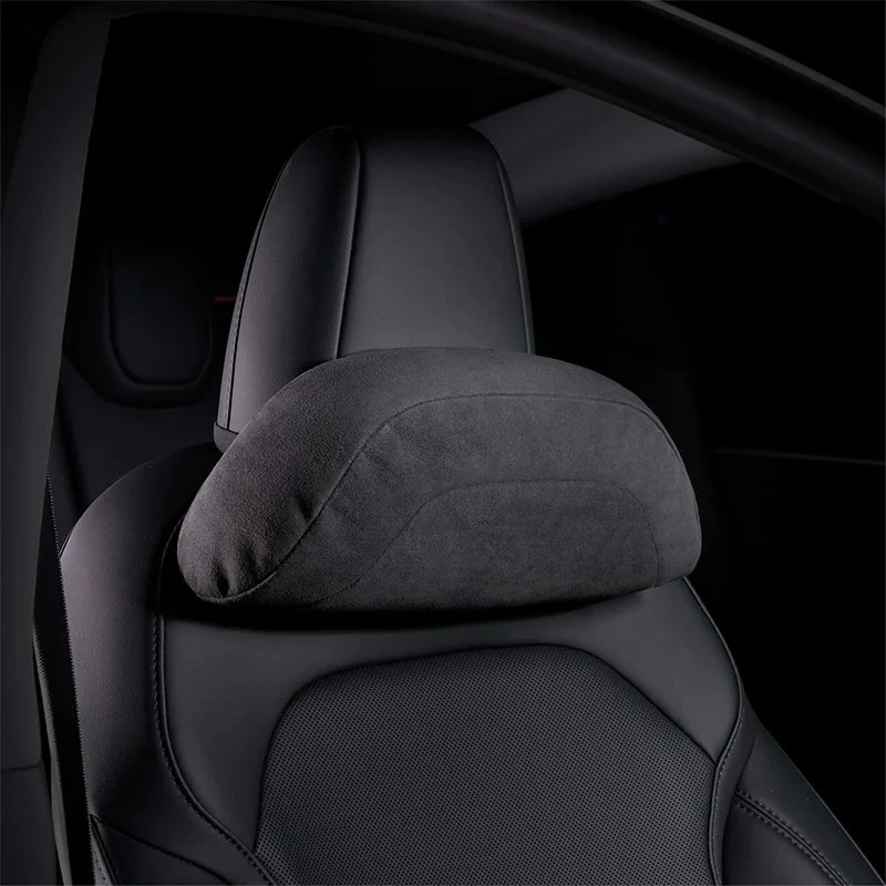 for Tesla Model Y Juniper 2025 Front Seat Headrest Neck Pillow Suede Waist Support Offical Style Model 3 Highland 2024 M3 2023 view 2