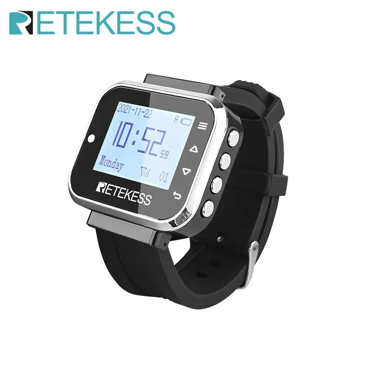 Retekess TD110 Hookah Wireless Waiter Watch Receiver Restaurant Pager 7 Languages 433MHz For  Bar Cafe Hotel Customer Service