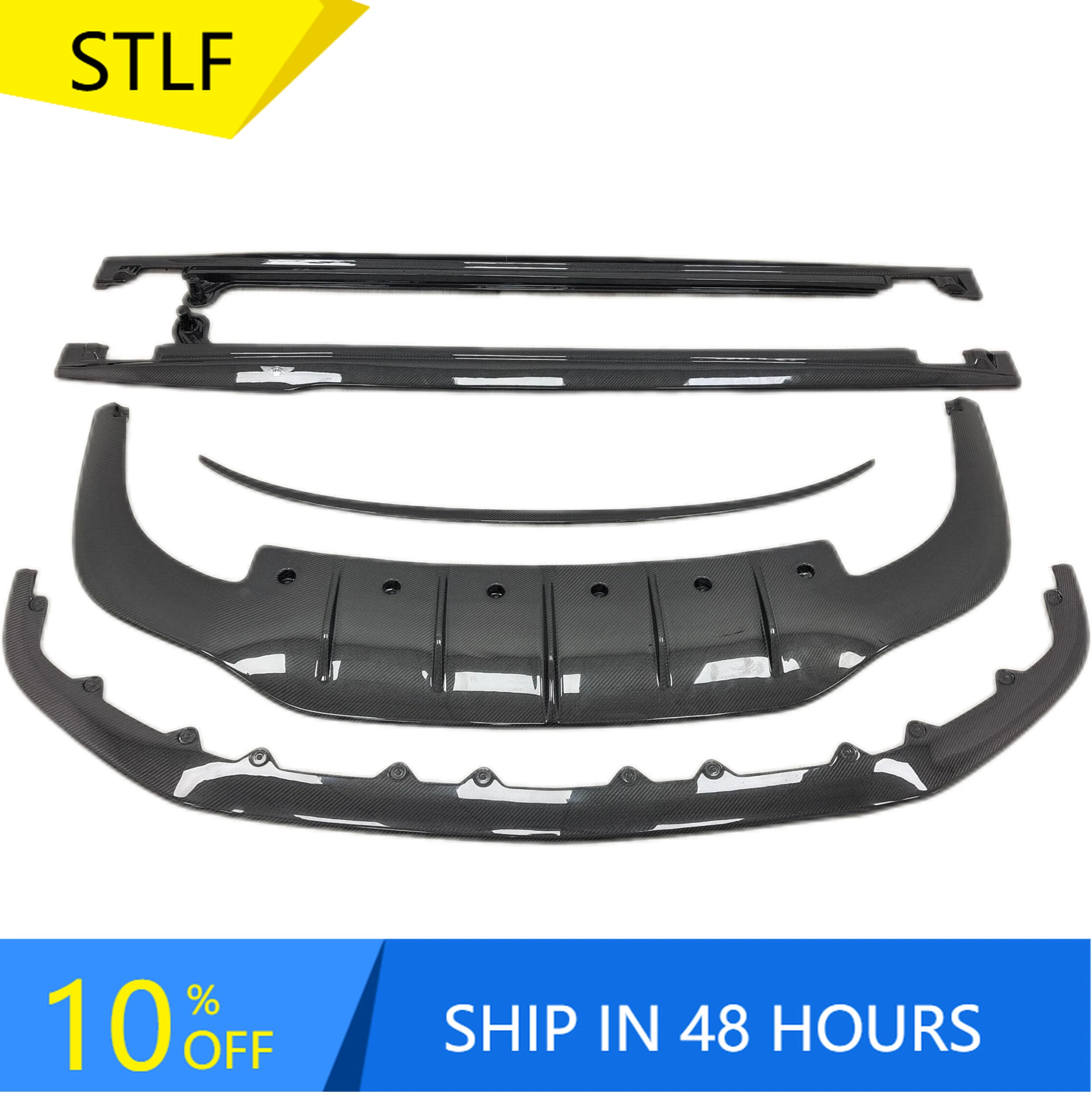 

Deren High QualityFor Bentley Continental GT Upgrade W12 Model Carbon Fiber BodyKit Front Bumper Lip Side Skirt Diffuser Spoiler