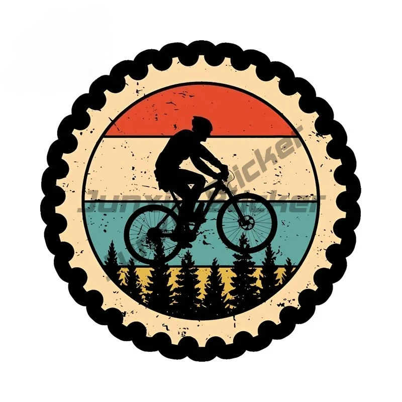 

Cool Gear Shape Moutain Bike Car Sticker Funny Personal Cartoon Windshield ATV Decal Vinyl Car Decoration Accessories