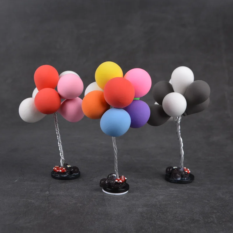 Clay Colorful Confession Balloon DIY Micro Landscape Home Desktop Decoration Ornament Accessories for Friends Kids Birthday Gift