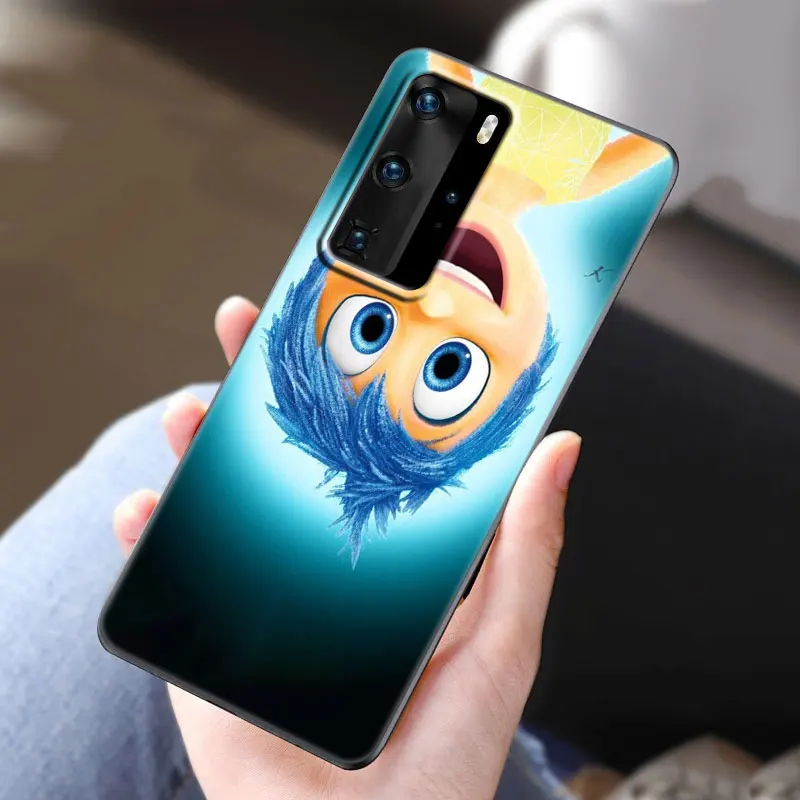 Disney Inside Out Case For Huawei P Smart Z S 2021 2020 2019 2018 P50 P40 P30 P20 Pro P10 P9 P8 Lite 2017 5G Black Soft Cover