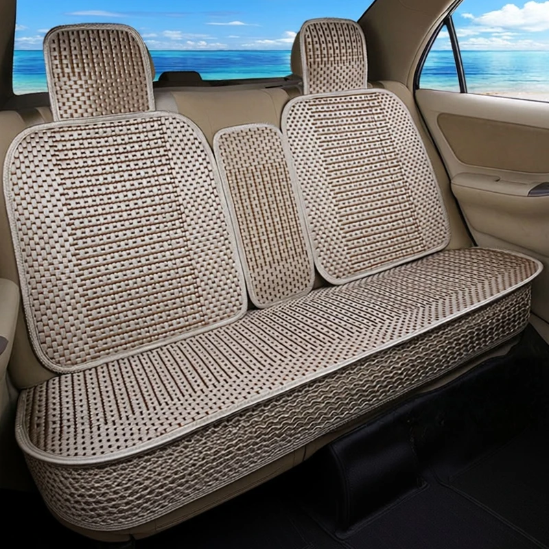 Universal Ice Silk Full Protect Car Seat Cover Summer Cooling Woven Cushion Automobile Sit Pad Driver S Chair Shell All Seasons
