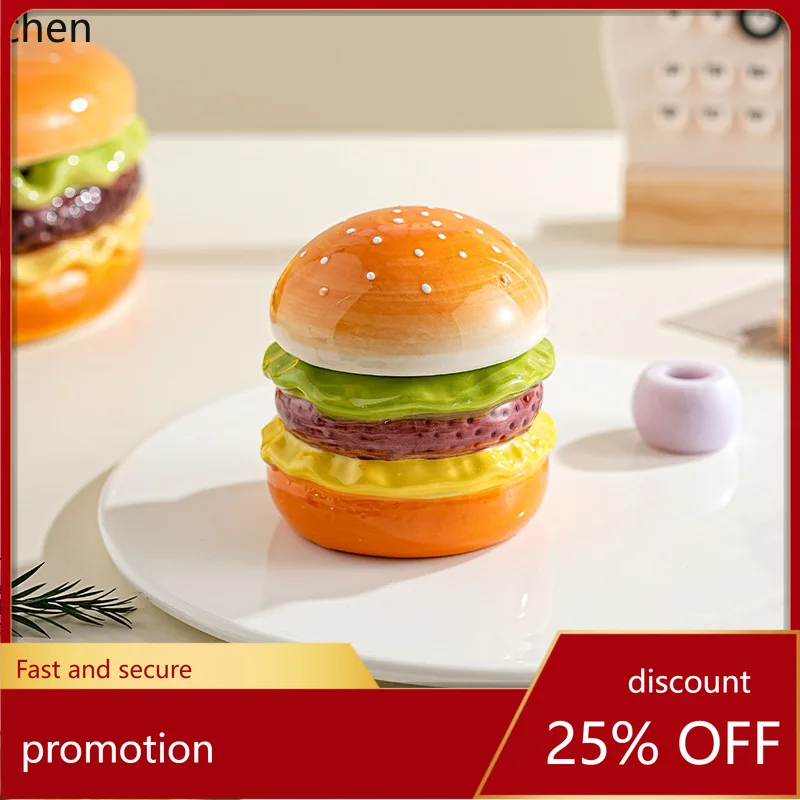 

Zml ceramic toothpick holder, household cotton swab box, creative ornament, high-end new toothpick box and floss box