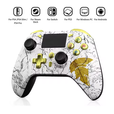 Game Controller Bluetooth-Compatible For Ps4/Slim/Pro Wireless Gamepad For Pc Dual Vibration Six-Axis Joystick For Ios/Android