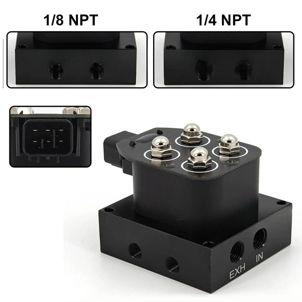 Automotive modification pneumatic system pneumatic solenoid valve lifting front and rear independent solenoid valves