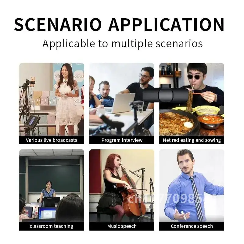 Портативный беспроводной петличный микрофон, мини-микрофон для записи аудио и видео, микрофон с шумоподавлением в прямом эфире для iPhone Android