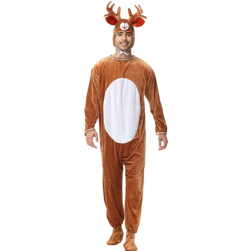 

Amusement Park Show Cosplay Elk Onesie Animal Performance Costumes