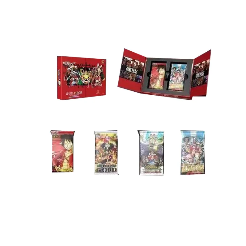 One Piece Collection Cards Hot Blood Route Glue Metal Stamp Card Digital Effect Bronzing Playing Cards Table Games