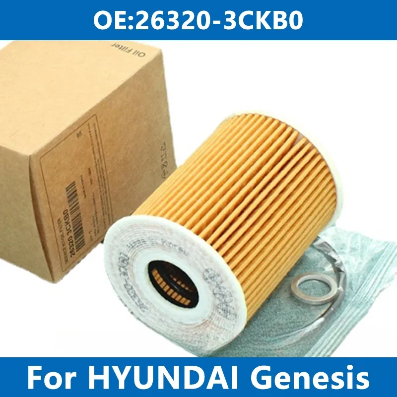 Car Oil Filter Kit 26320-3CKB0 For HYUNDAI GENESIS 3.0 GDI G90/G90L (HI) 3.8 GDi 4WD GRANDEUR 3.0 G6DN/G/J/L Engine  Oil Filters