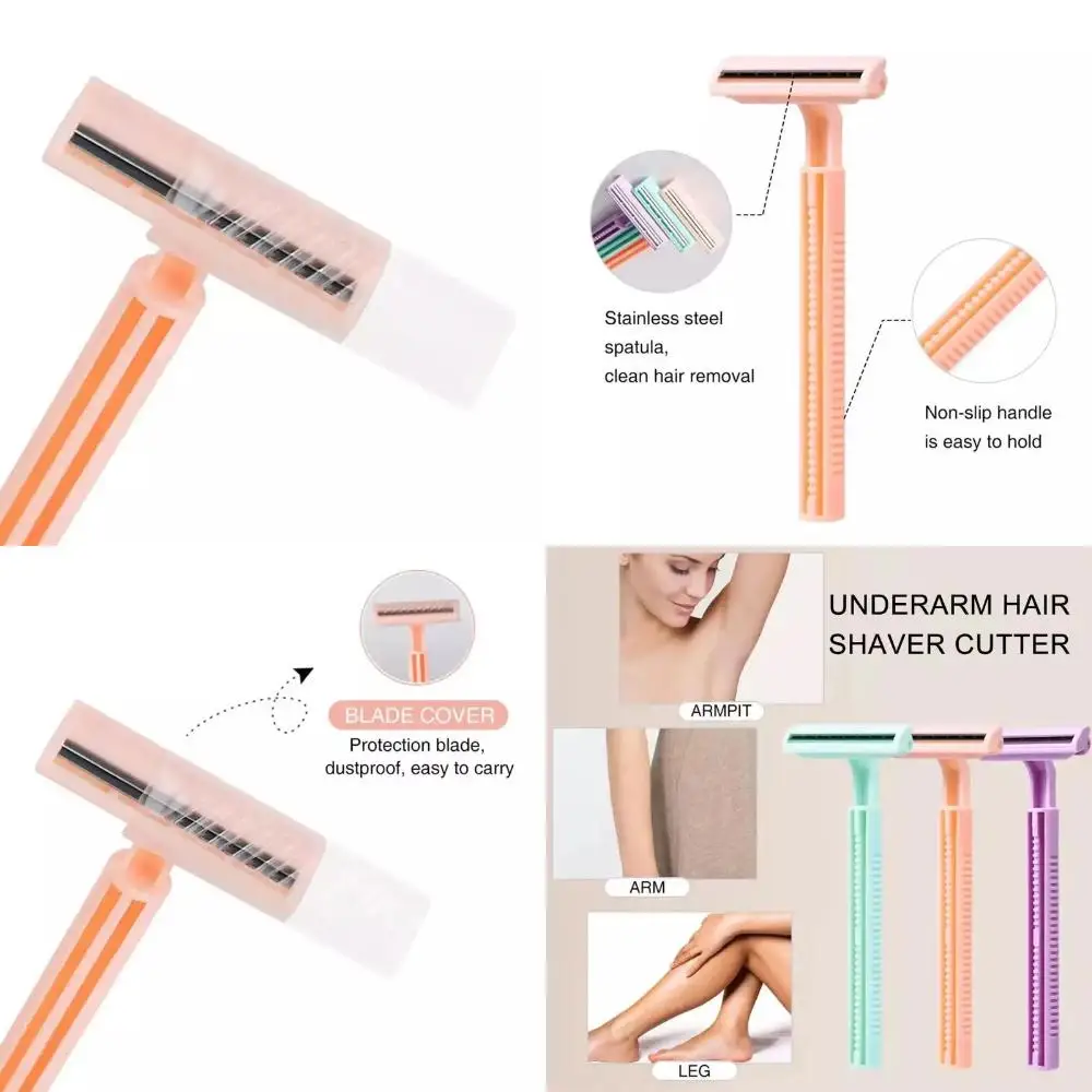 Eco-Friendly Reusable Safety Razor for Women & Men - Set of 3, Ideal for Body and Face Shaving, Long-Lasting and Sustainable Sha
