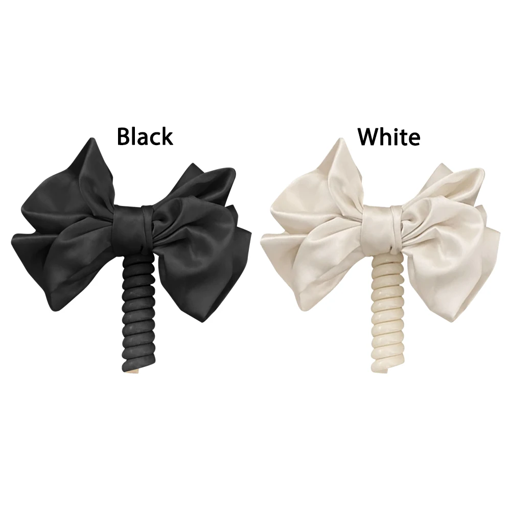 Sweet Bow knot Telephone Line Hair Loop Spiral Coil Rubber Phone Line Hair Loop High Elastic Hair Accessories Hair Bands Woman