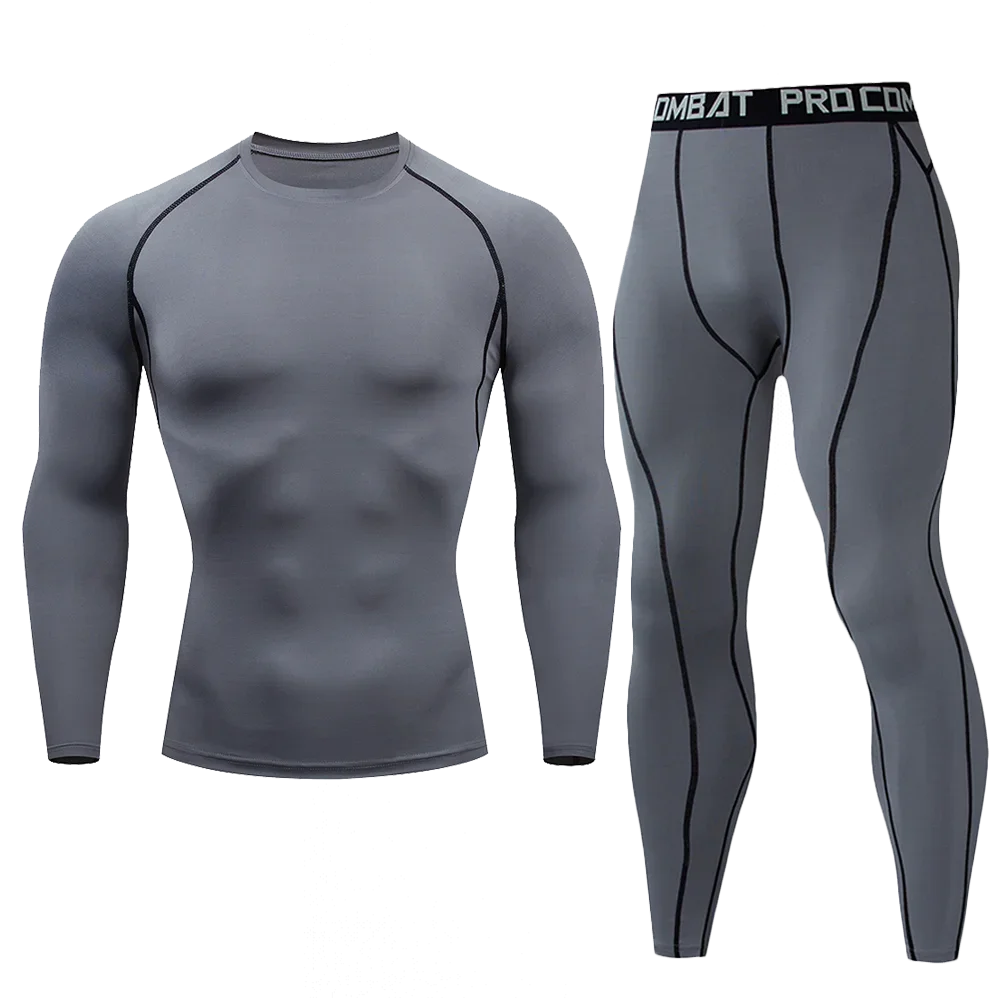 جديد الياقة المدورة ملابس اخلية حرارية مجموعات الرجال الصوف سترة بلوزة طويلة الأكمام ملابس اخلية حرارية دعوى الشتاء ضغط تي شيرت