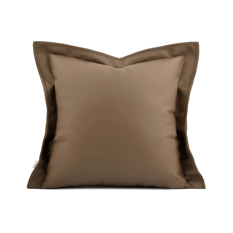 Khaki Brown Pillows Luxury Texture Cushion Case Modern Square Decorative Pillow Cover For Sofa Chair Home Decorations