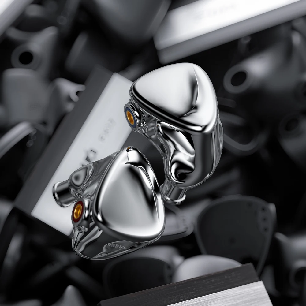 FiiO FX17 HiFi estéreo intra-auricular com fio fone de ouvido 8EST + 1DD + 4BA monitor de tecnologia tribrida com MMCX mix ouro, cabo de cobre prateado