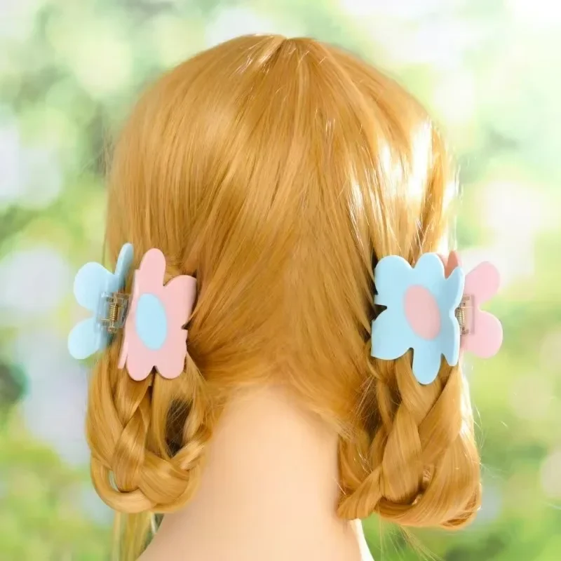 

Sweet Double Side Flower Hair Claw Fairy Medium Acetate Crab Hair Clip for Women Girls Hairpins Headwear Hair Accessories