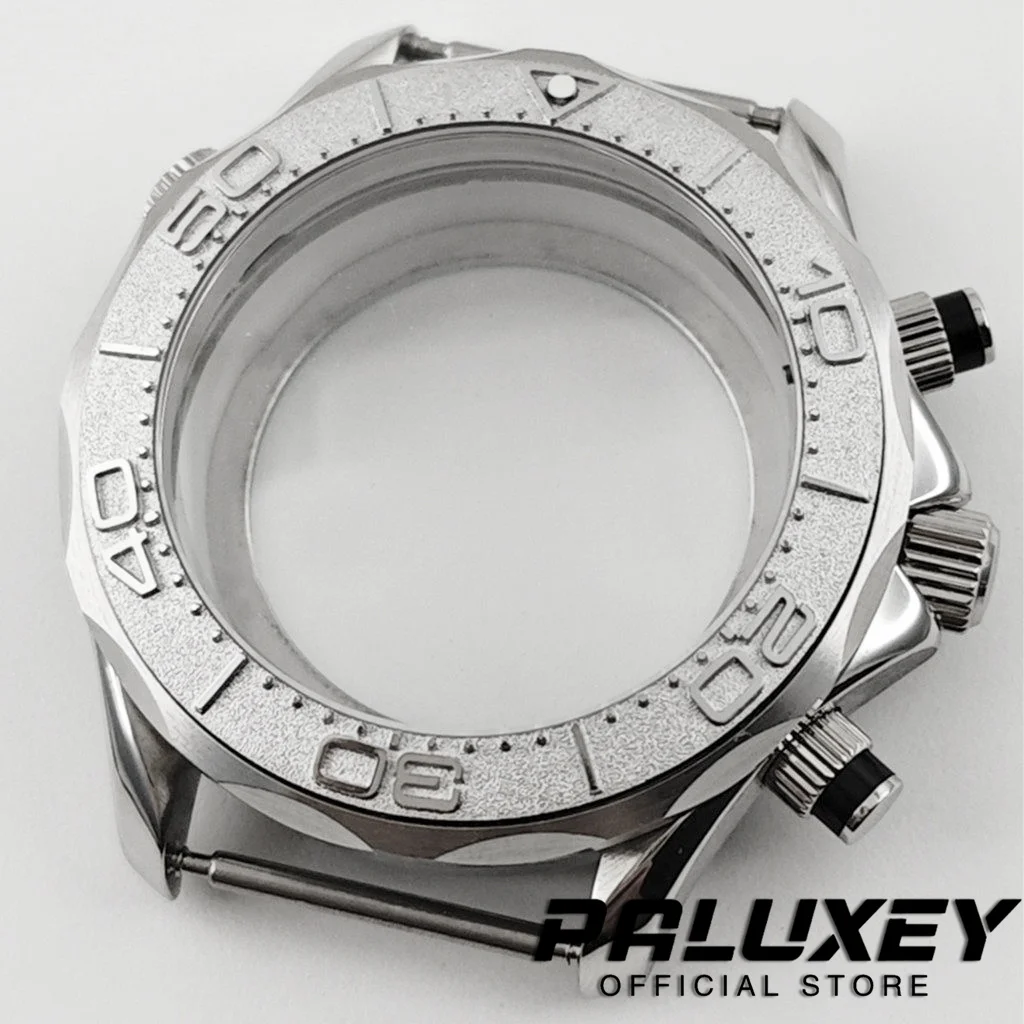 Seamaster 300 Watch Case VK63 41mm Multy-functional Quartz Chronograph Watch Case Sapphire Glass Fit For VK63 VK64 Movement