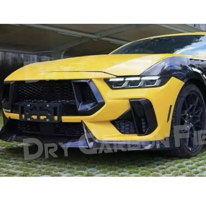 Dry Carbon Front Bumper Grill Air Vent Cover Trim Body Kits for Mustang S650 GT 2024 2025 Car Tuning Accessories