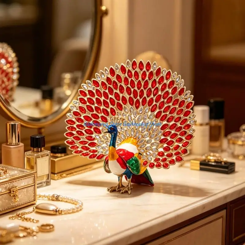 573B Tabletop Bird Jewelry Holder for Vanity and Dresser Display Use