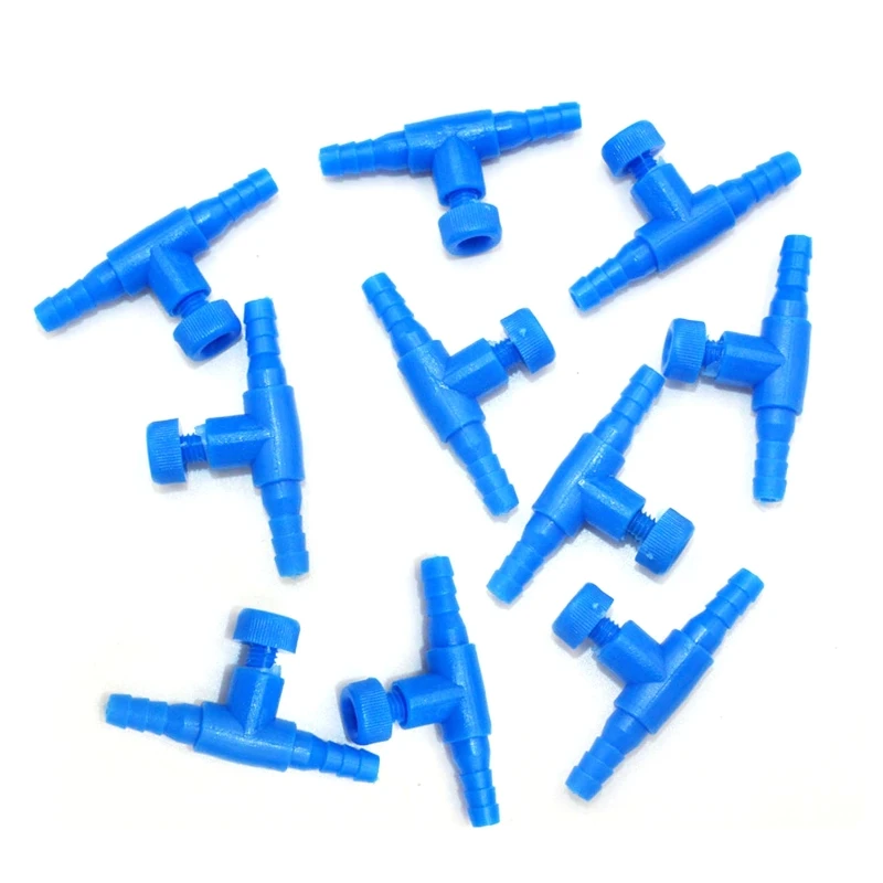 D0AD 10Pcs Aquarium Control Valves Air Pump Two Way Plastic Control Regulator for Fish for Tank Air Volume Adjusting