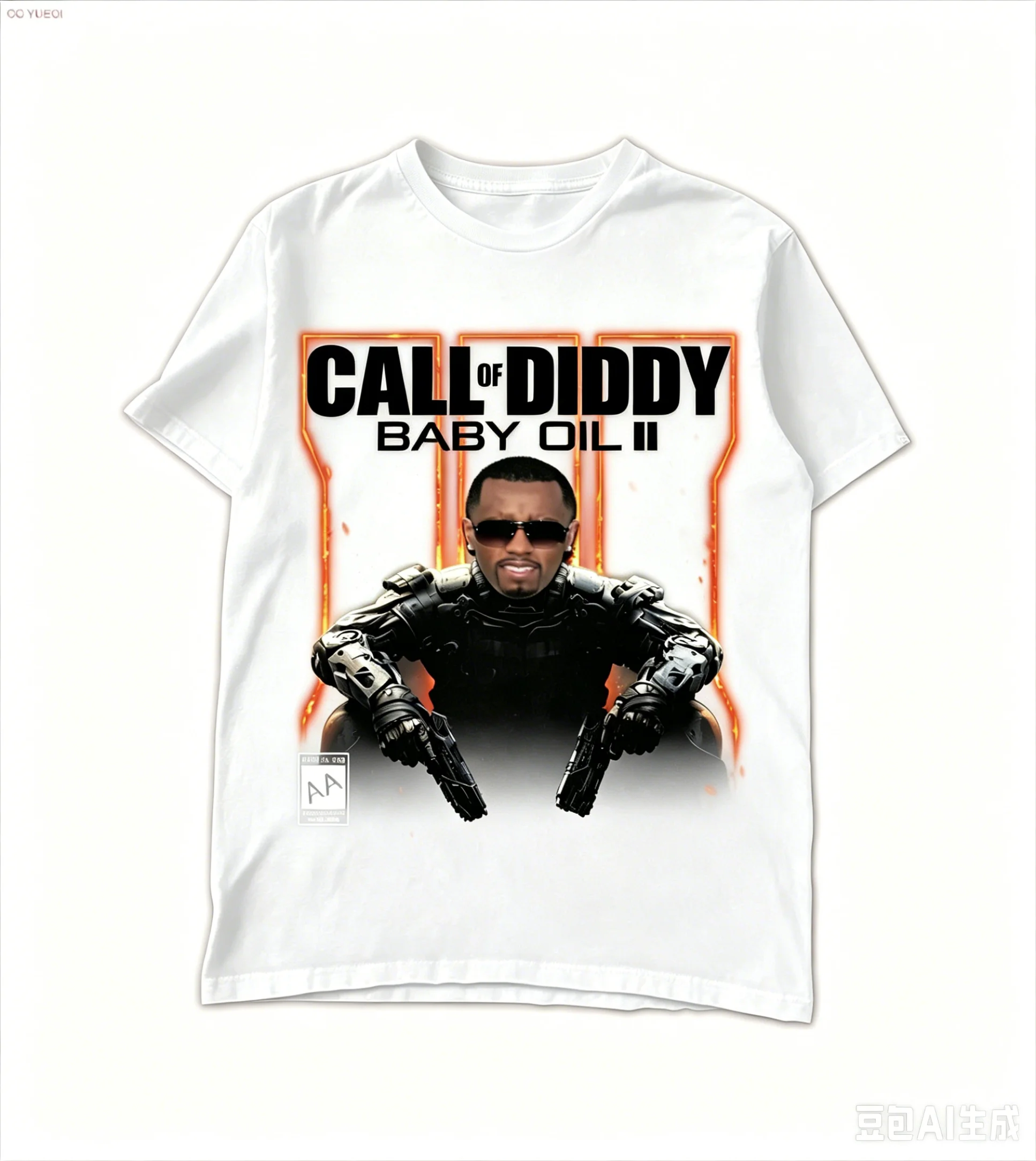2026 Men's and Women's Call of Diddy Party Brainrot Sigma T-Shirt, Pure Cotton, Suitable for All Seasons, Streetwear Style