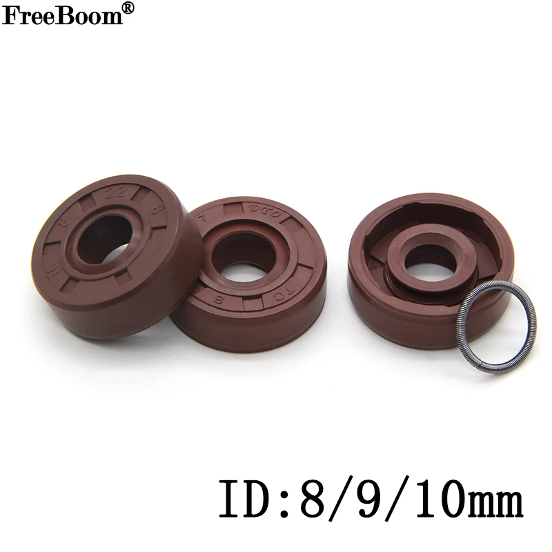 

2/5pcs ID 8/9/10mm FKM Oil Seal TC-8/9/10x14/15/16/17/22/26/28x5/7/8/10mm Fluorine Double Lip Oil Seals