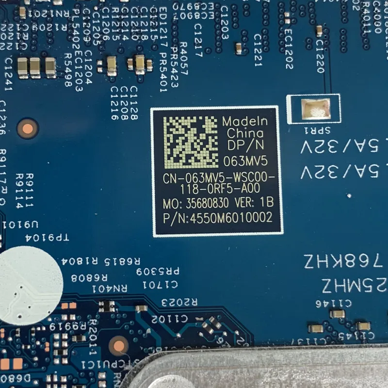 

CN-063MV5 063MV5 63MV5 With SRK05 I5-1135G7 CPU Mainboard 19819-1 For DELL 5520 Laptop Motherboard 100% Full Tested Working Well