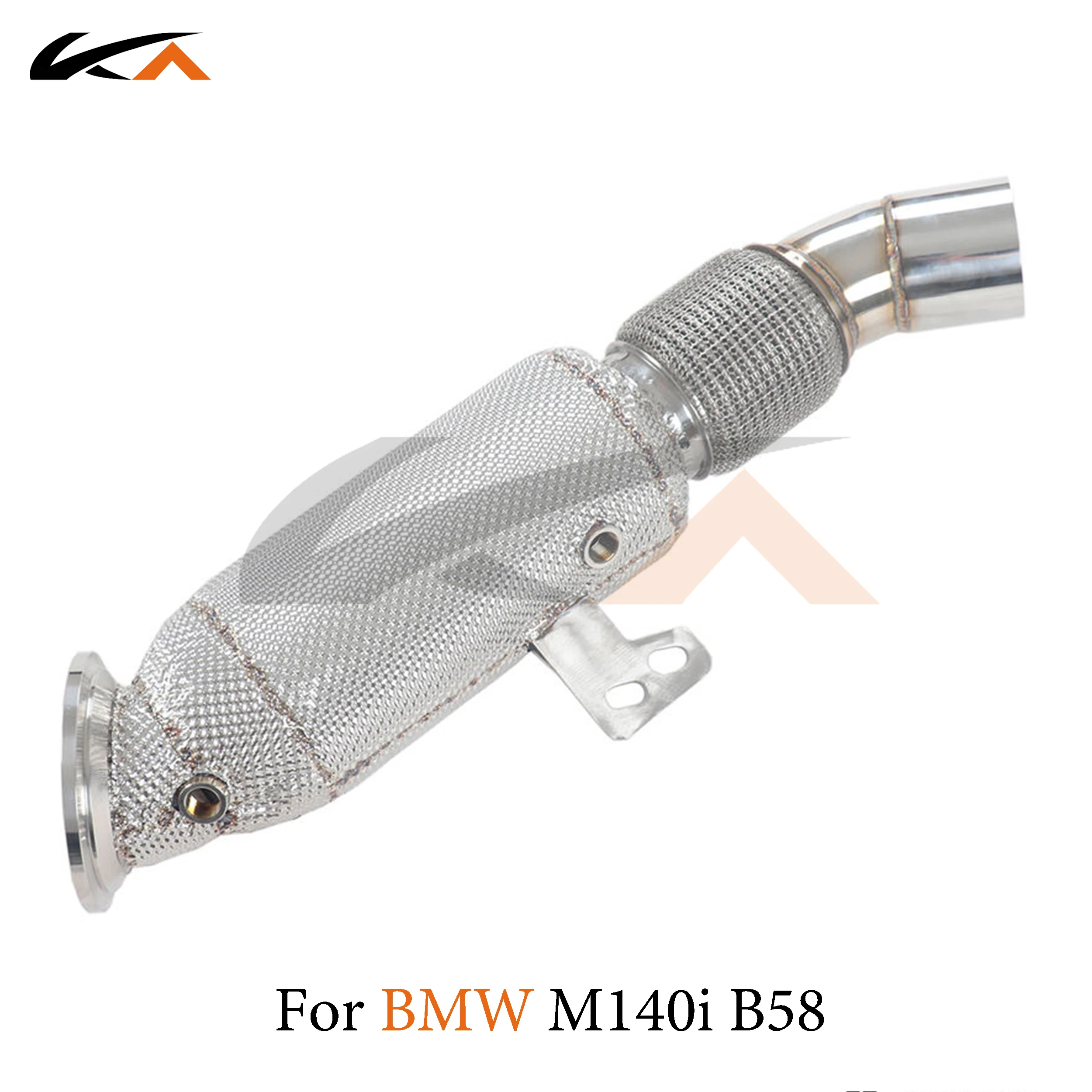 KA Tuning exhaust system header stainless downpipe for BMW M140i B58 axle pipe performance catalysis heat shield