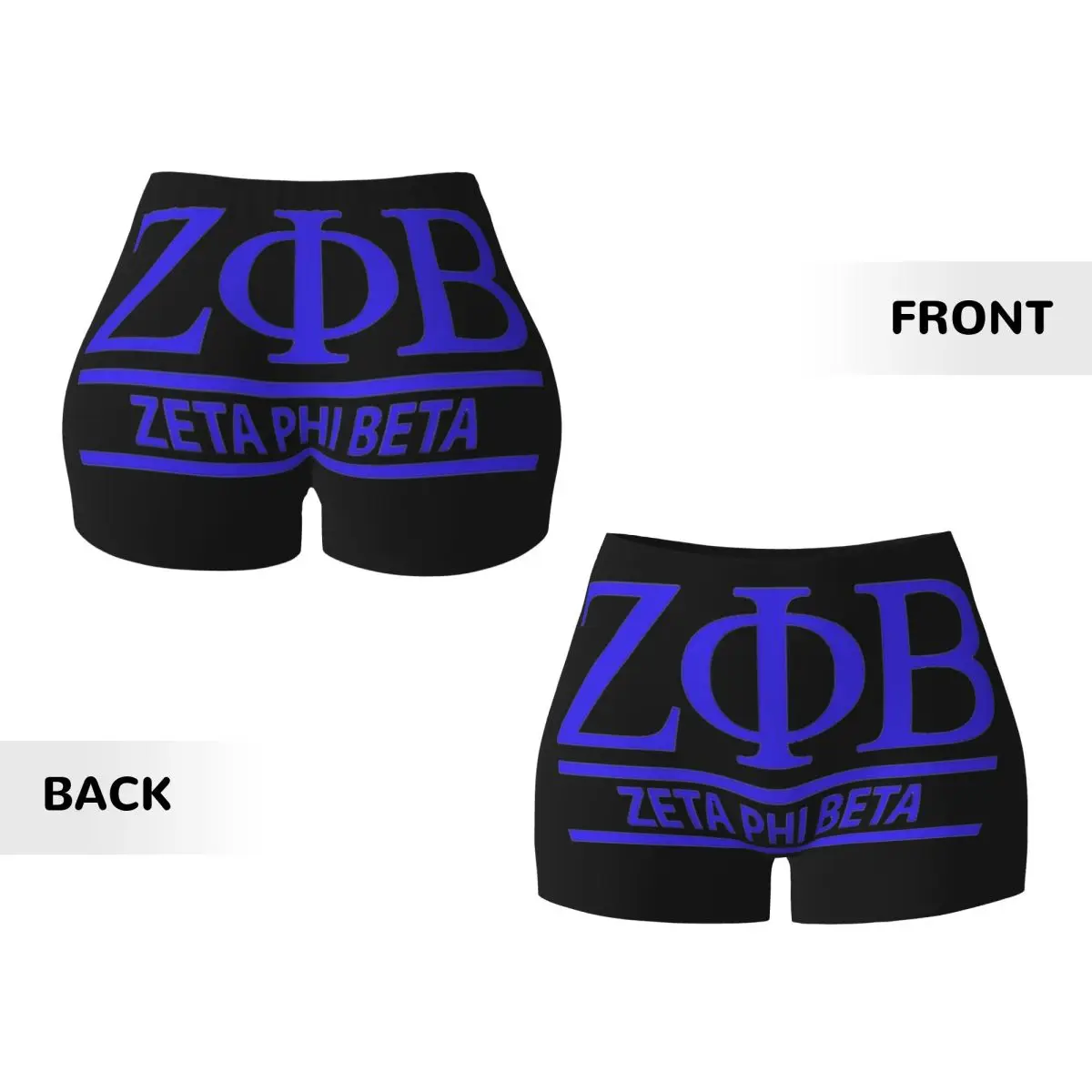 Personalizado zeta phi beta carta grega 1920 zob feminino ginásio treino correndo shorts atlético vôlei motociclista yoga shorts