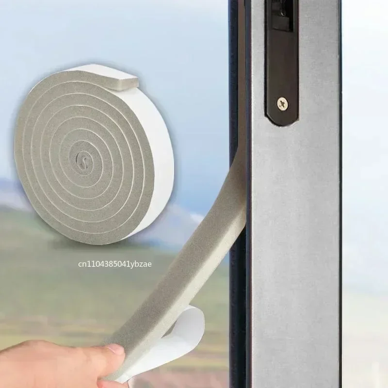 2M/Roll Door Window Sealing Strips Weather Stripping Self-Adhesive Sound-Proof Door Window Foam Tape Gap Soundproof Seal Strip