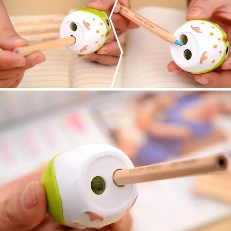 62KA Zabawny ołówek Crayon Sholec 2 Otwory Nagroda dla dzieci obecna dla szkoły biurowej