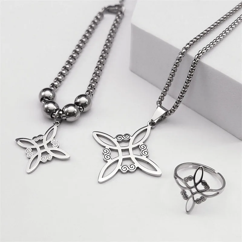 Women's Celtic Witchcraft Stainless Steel Jewelry Set
