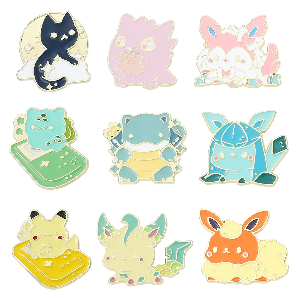 Pokemon Pikachu Brooch Lapel Pins for Backpacks Enamel Pin Brooches for Women Pines Badges Fashion Jewelry Accessories Gifts