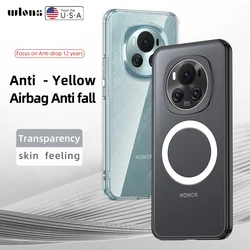 Airbags Shockproof Magnetic Wireless Charging Case Shell For Honor Magic 6 Pro Magic6 Pro Rugged Protective Armor Cover