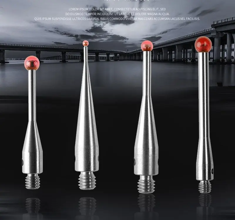 Imagem -04 - Agulha de Medição de Três Coordenadas m3 Rosca mm Cnc Agulha Ruby Bola Sonda Lever Thread Tungsten Aço Medição Cmm
