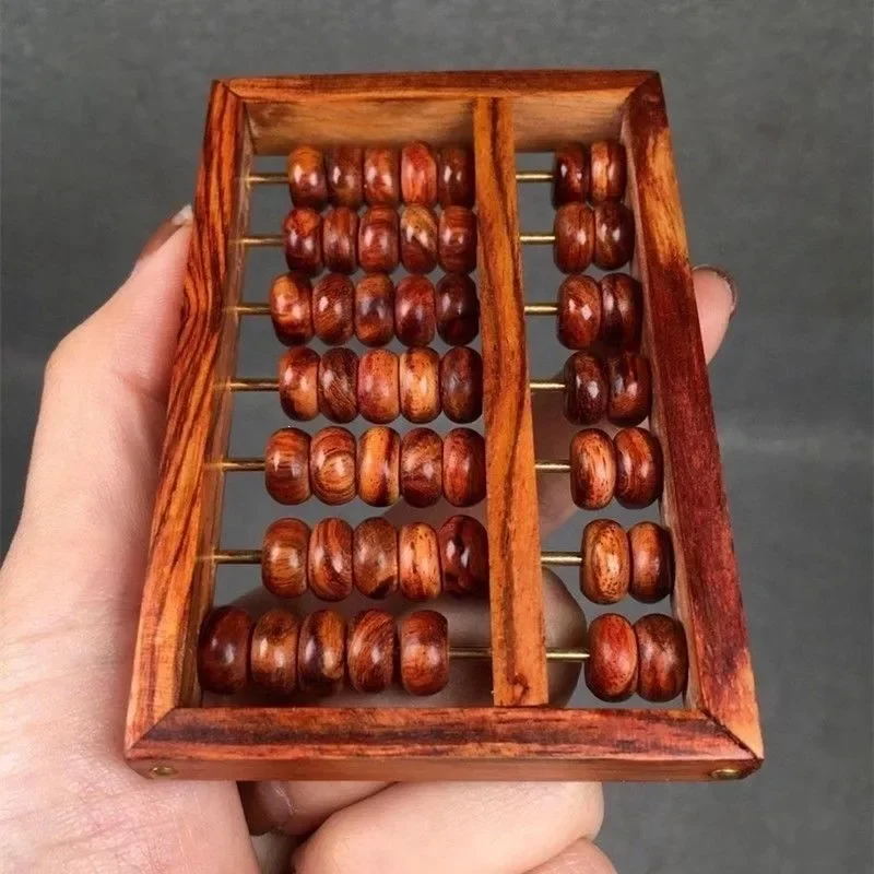 Hainan huanghuali abacus ornament lucky abacus to play with wooden traditional old-fashioned solid wood sea yellow hand