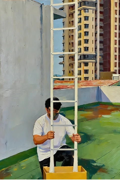 

Appearing Ladder 2.5M Magic Trick – Long Ladder Appearing from Empty Box Bag Illusion Gimmick Props for Stage Street Show