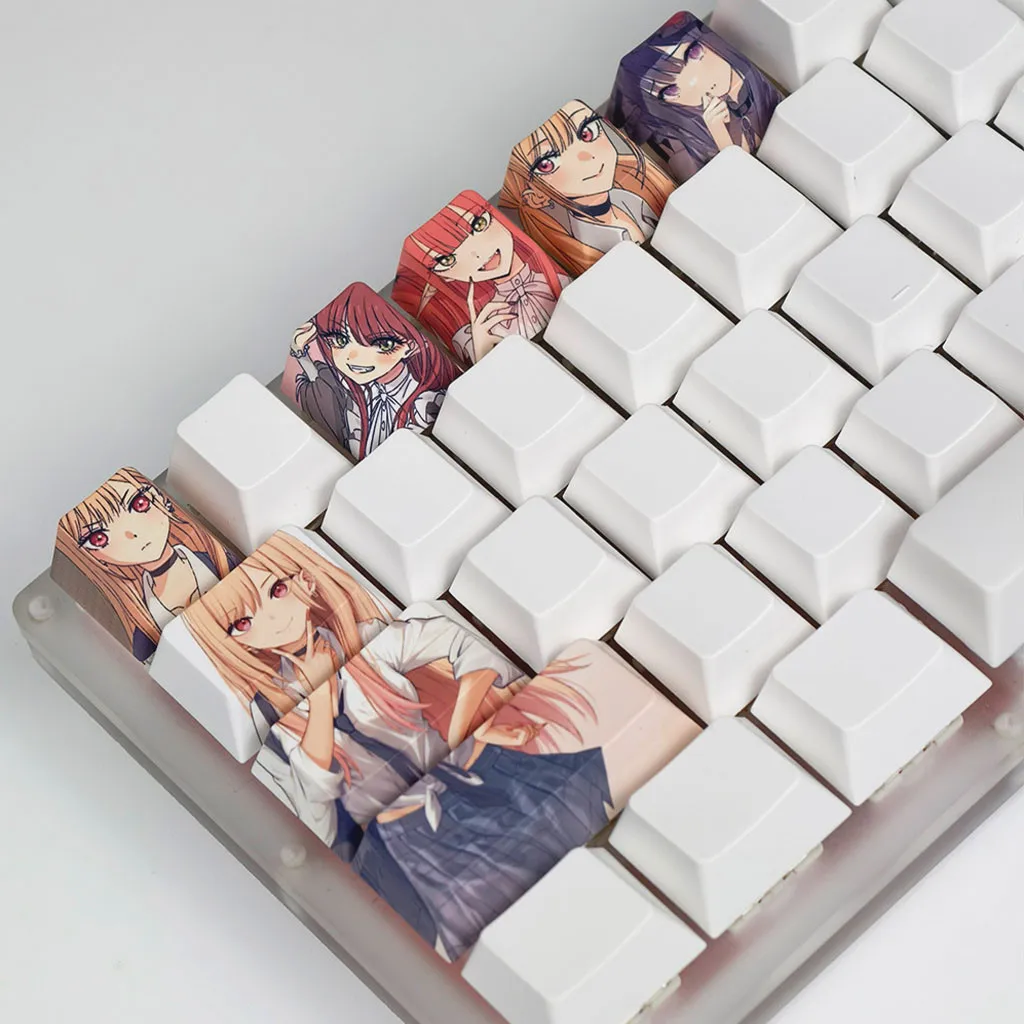 Kitagawa Marin Keycaps Profil Cherry PBT Dye-Sub Mechaniczne Keycaps Aula Madlion Wooting DIY Kreatywne Śliczne Anime Girl Keycaps — zdjęcie produktu 3
