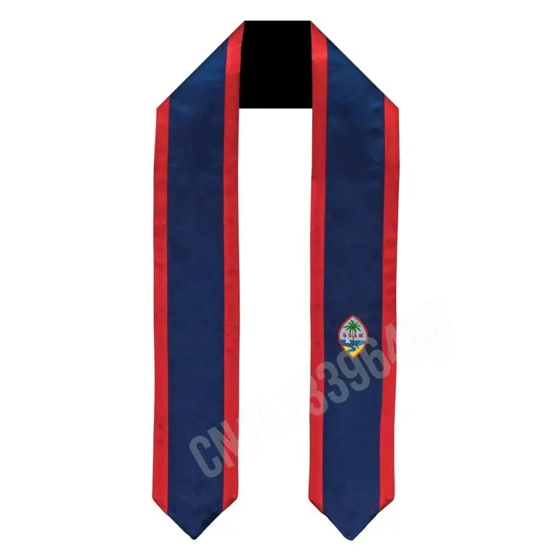 

Guam Flag Scarf Top Print Graduation Sash Stole International Study Abroad Adult Unisex Party Accessory