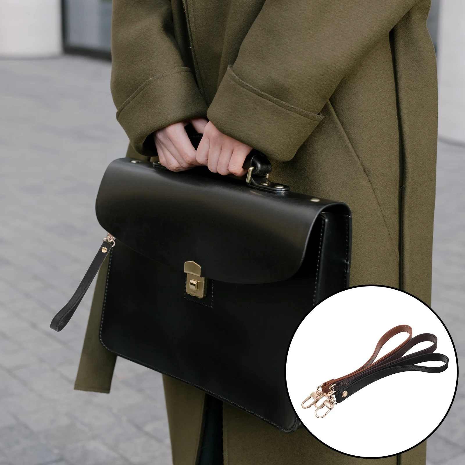 

3 PCS Clutch Bag Handle Accessories Purses Short Wristlet Strap Handbag Handles Making Supplies Replacement Chain