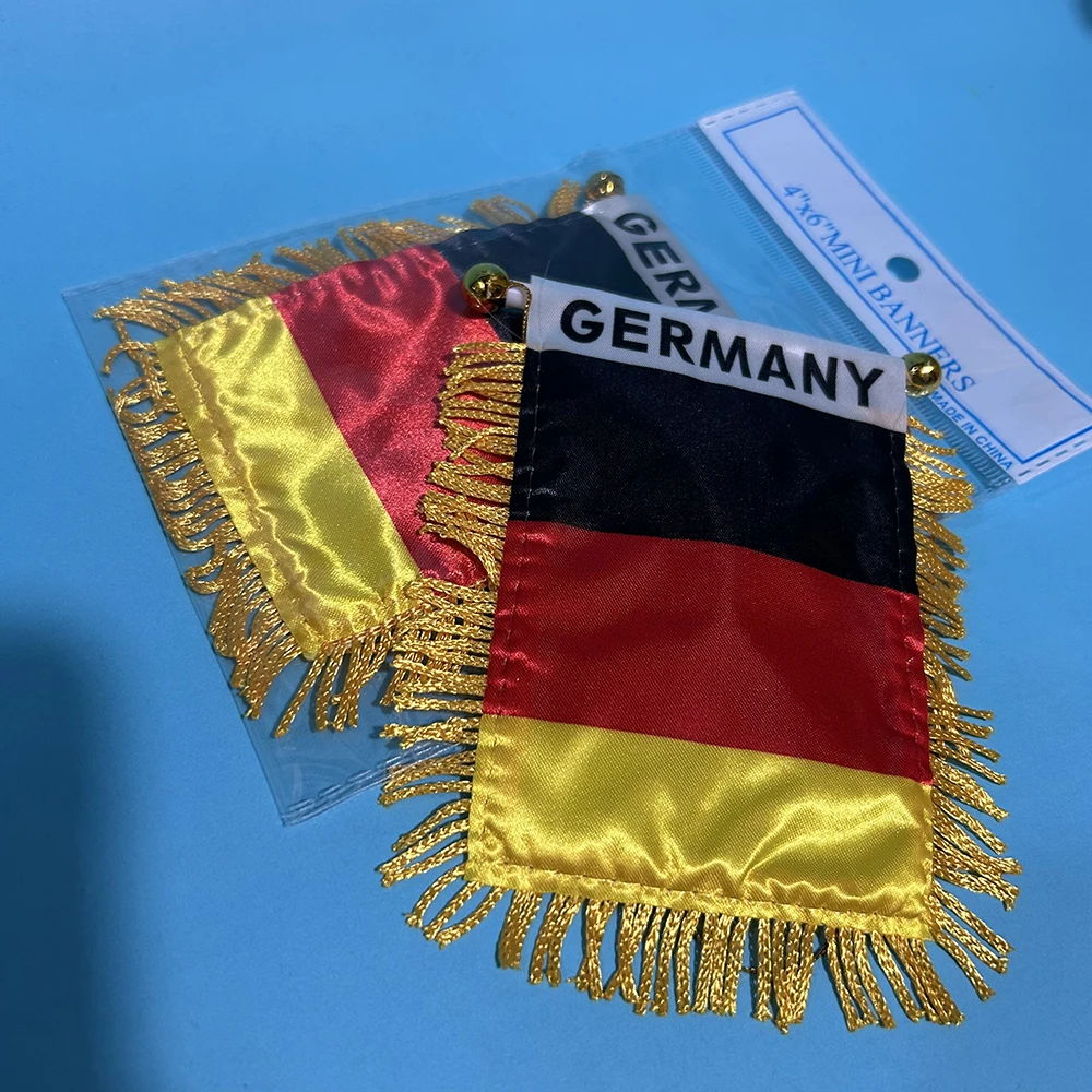 SKY FLAG Germany Car Window flag 8*12cm Polyester double side printed Germany Emblem Hanging pennant Flags Germany Mini flag - view 6