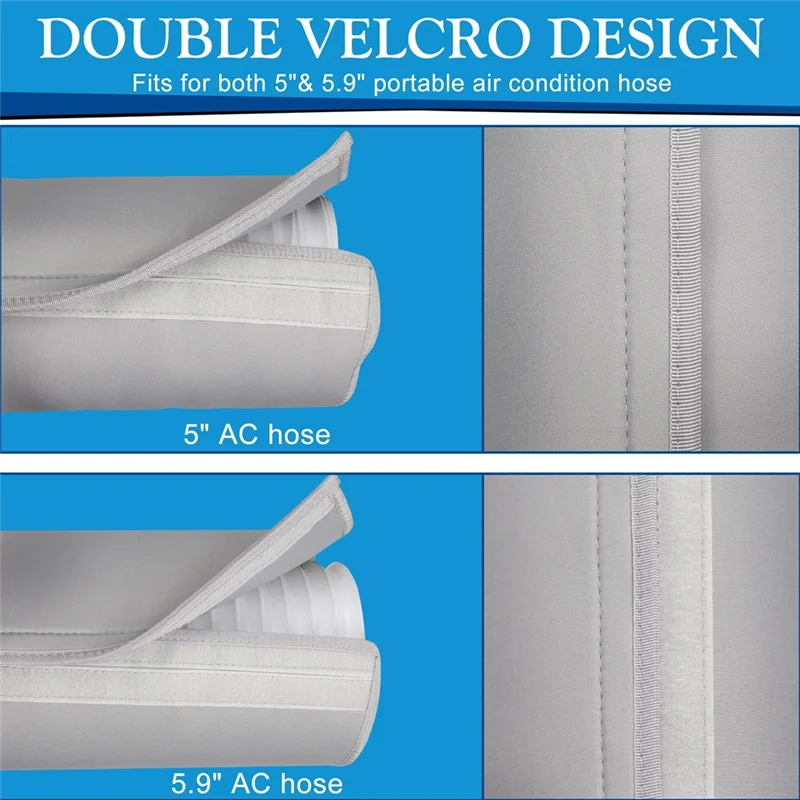 

A84G-Portable AC Hose Protector Portable AC Window Vent Kit Air Conditioner Hose Cover