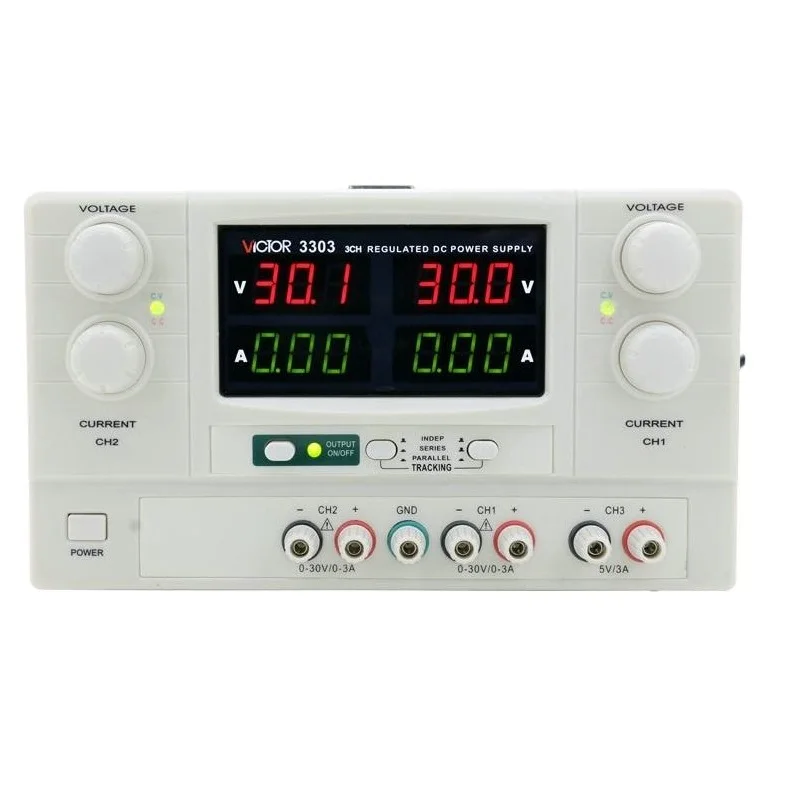 Victor 3303 4 LED Display 30V 3A Stabilized Current Adjustable Desktop DC Stabilized Power Supply