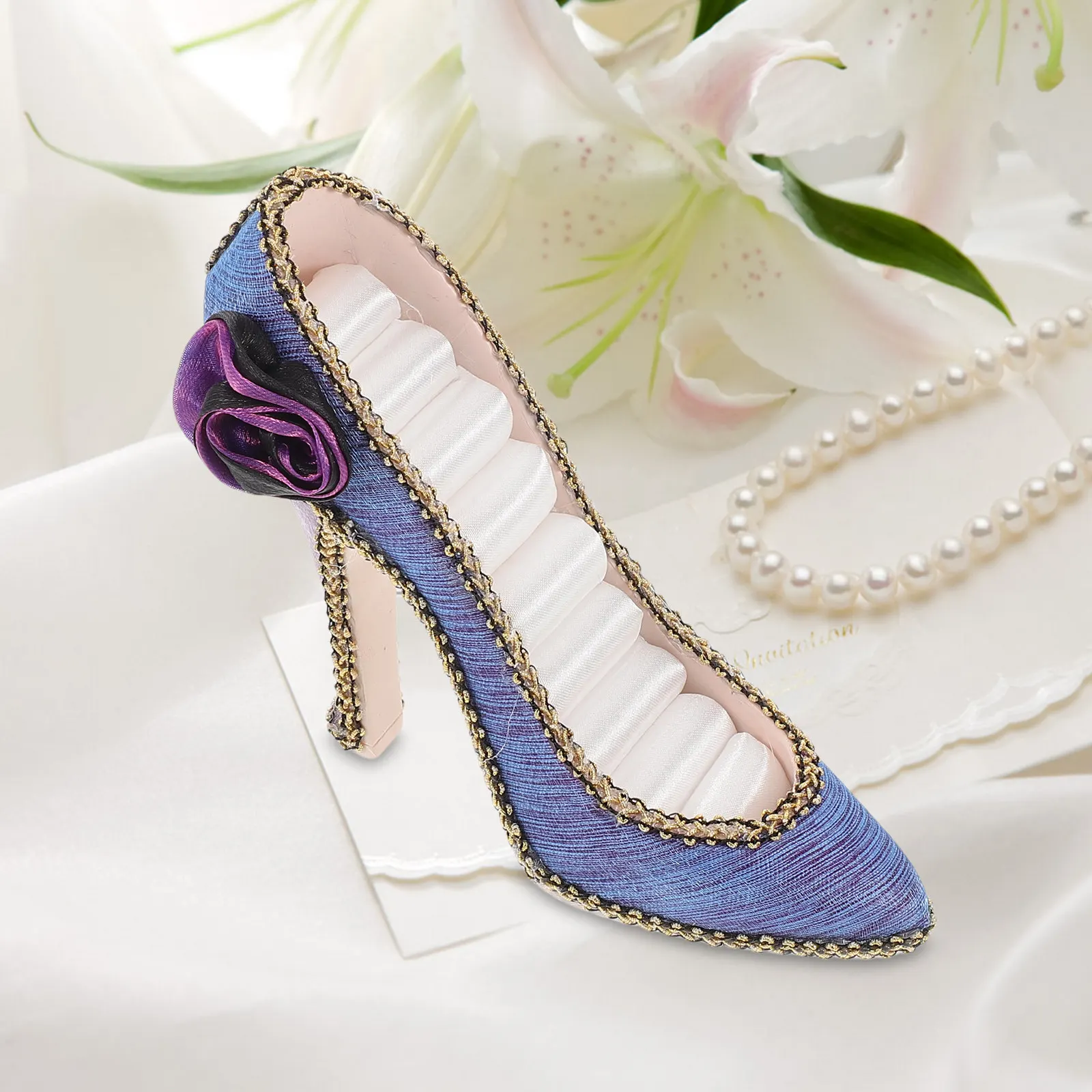 

Elegant Jewelry Display Stand High Heels Shape Ring Organizer Earring Holder Bracelet Storage Jewelry Display Rack for Women