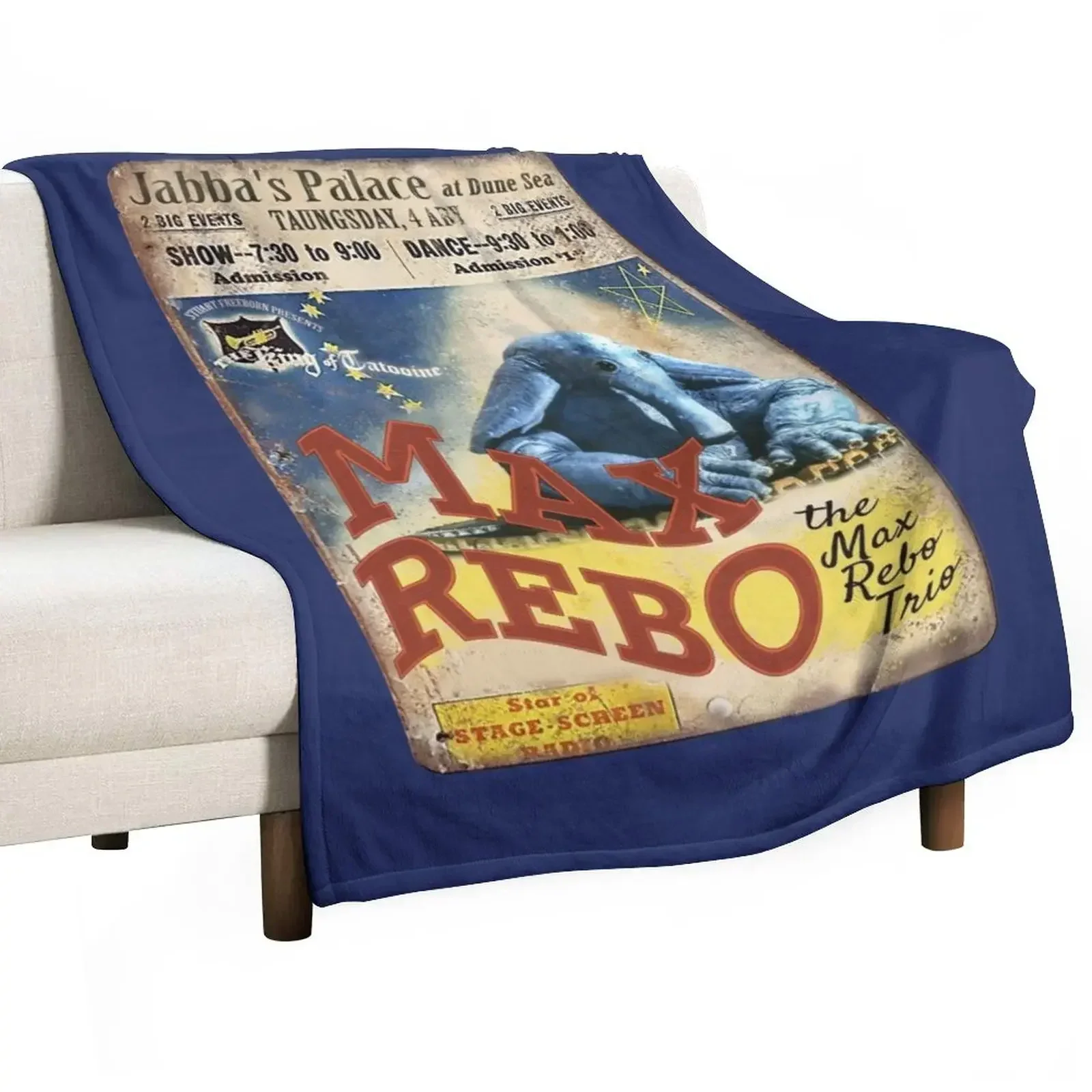 Vintage Style Fan Art Max Rebo Concert Poster Throw Blanket Luxury Designer sofa bed for babies Soft Plush Plaid Blankets